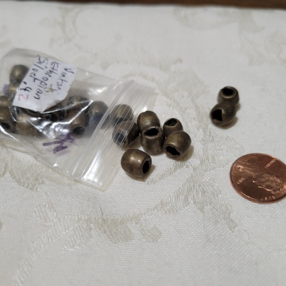 DESTASH Vintage Ethiopian Silver Barrel Beads